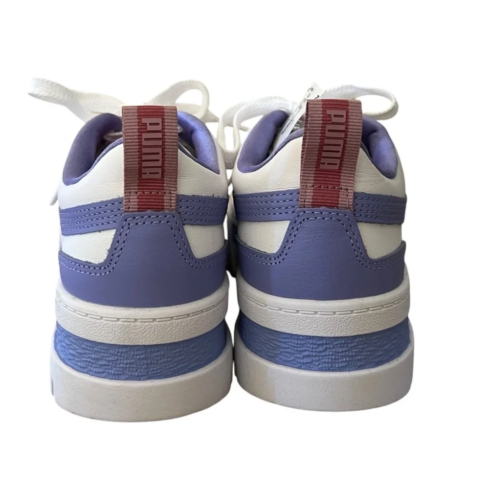 NWT Puma Womens Mayze Lace Up Platform Sneakers Shoes Size 8 Lilac-White - Picture 6 of 10